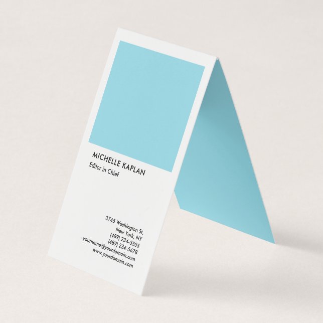 Carte De Visite Linge Professionnel Exclusif Spécial Bleu Blanc (Devant)