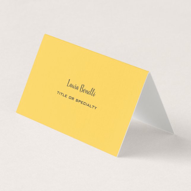 Carte De Visite Linge professionnel moderne Jaune (Devant)