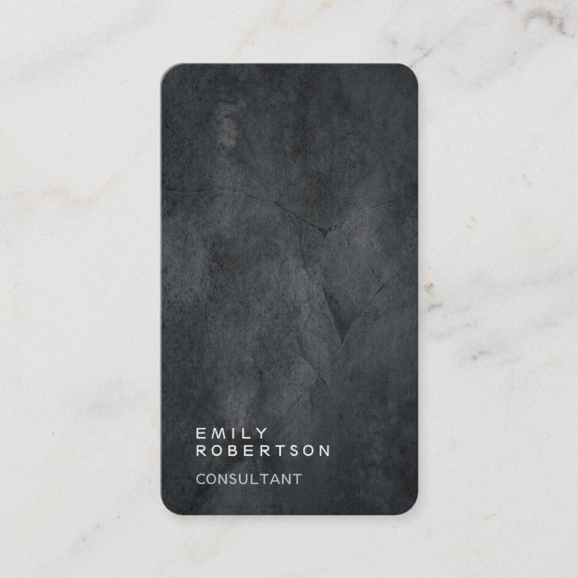 Carte De Visite Linge simple gris clair tendance moderne minimalis (Devant)