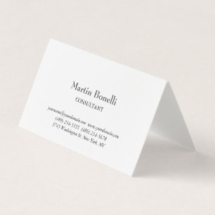 Carte De Visite Linge Unique Classique Simple Blanc