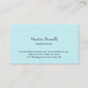 Carte De Visite Linge Unique Classique Simple Vert Bleu