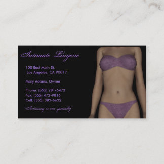 Carte De Visite Lingerie