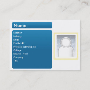 Carte De Visite LinkedIn foncé - potelé