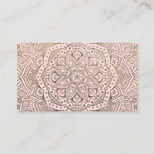 Carte De Visite L'instructeur Boho de yoga   rougissent mandala