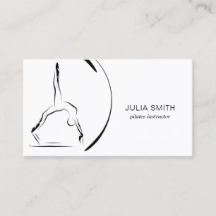 Carte De Visite L'instructeur Pilates de Pilates pose le