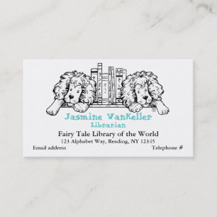 Carte de visite Lion Book End