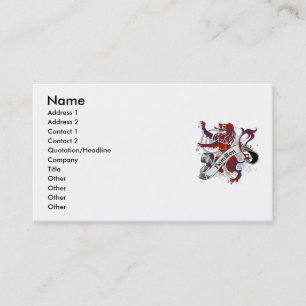 Carte De Visite Lion de Hamilton Tartan