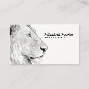 Carte De Visite Lion en traits gras – Conception artistique