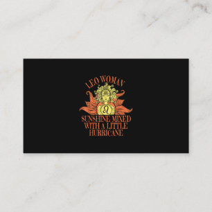 Carte De Visite Lion femme Zodiac Signal Juillet Août Anniversaire