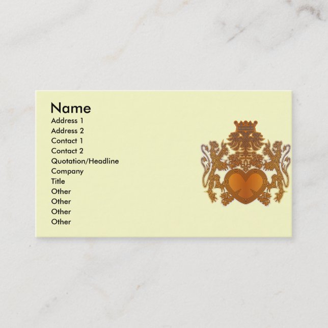 CARTE DE VISITE LION_HEART (Devant)