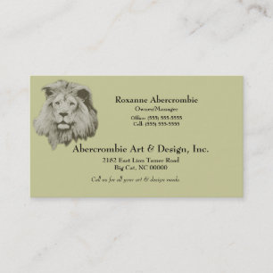 Carte De Visite Lion masculin