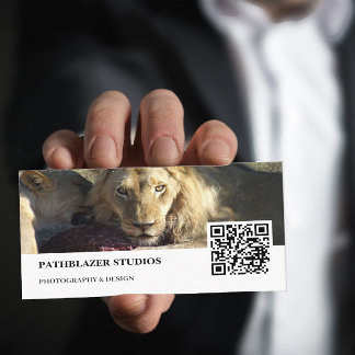 Carte De Visite Lion Stare | Photographie de la faune |