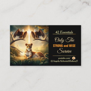 Carte De Visite Lionne et aigles disant fort