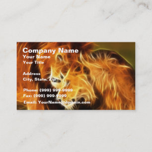 Carte De Visite Lions dans l'amour