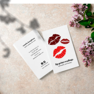 CARTE DE VISITE LIP PRINT LECTURES PSYCHIC FORTUNE TELLER
