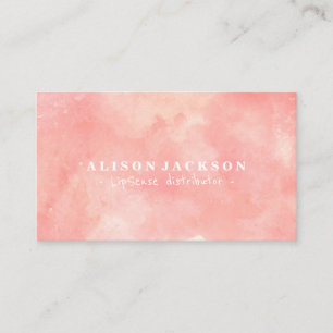 Carte De Visite LipSense aquarelle rose cool distributeur abstrait