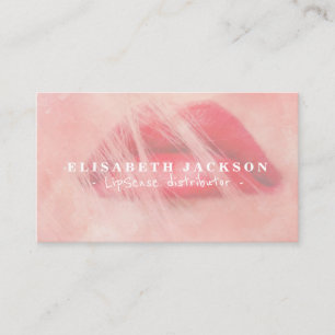 Carte De Visite LipSense cool d'aquarelle rose distributeur de rou