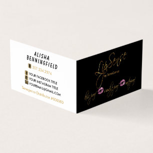 Carte De Visite Lipsense rose et or
