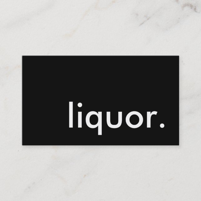 Carte De Visite  liqueur. (Devant)
