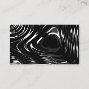 Carte De Visite Liquide métallique en noir et blanc