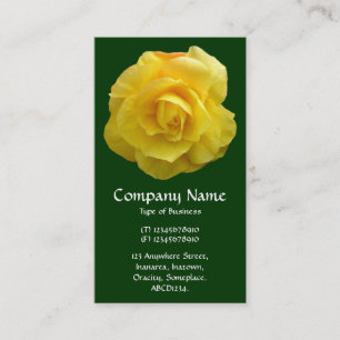 Carte De Visite Lisianthus jaune - Vert foncé