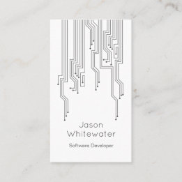 Carte de visite lisse de style de techno