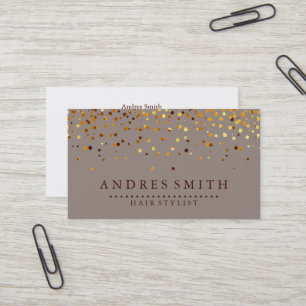 Carte De Visite Liste Brown des cheveux Parties scintillant or