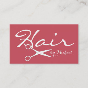 Carte De Visite Liste de cheveux Elegant Dark Terra Cotta Arrière