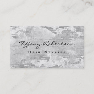 Carte De Visite Liste de cheveux Gris Mur Brick Design Moderne Chi