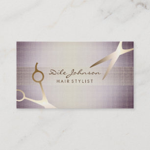 Carte De Visite Liste de cheveux Parties scintillant d'or Salon La