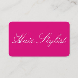 Carte De Visite Liste de cheveux Plain Simple Pink Professionnel