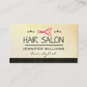 Carte De Visite Liste de cheveux Salon Shears Découpe en bois