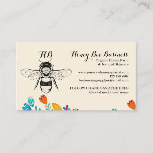 Carte De Visite Liste de prix de l'abeille à miel