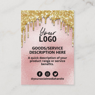 Carte De Visite Liste de prix Gold Driving Ingredients Gamme de pr
