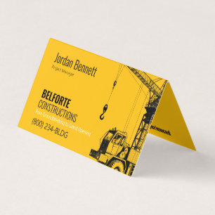 Carte De Visite Liste de services de l'entreprise de construction 