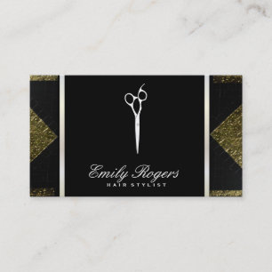 Carte De Visite LISTE DE STYLE / Carreaux noir et or