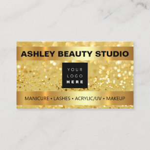 Carte De Visite Liste de stylet de maquillage de trait Logo person