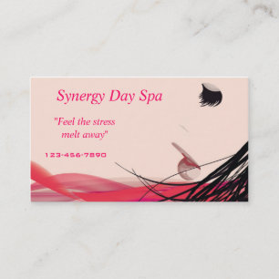 Carte De Visite Liste de stylo de maquillage du salon spa