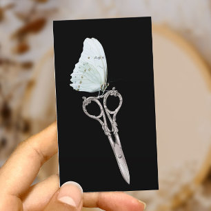 Carte De Visite Liste des cheveux ciseaux Vintages et papillon bla