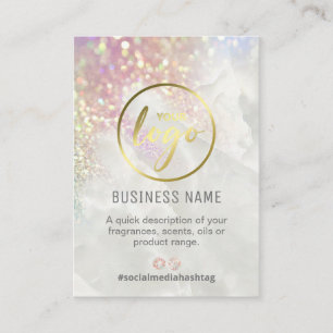 Carte De Visite Liste des parfums pastel de Parties scintillant ho