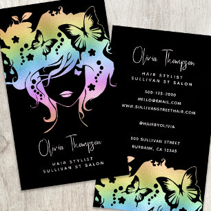 Carte De Visite Liste Holographique Ombre Hair