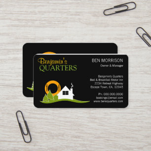 Carte De Visite Lit blanc de noir de cottage - et - CHAMBRE D'HÔT