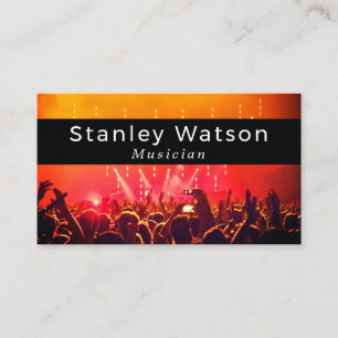 Carte De Visite Lit Concert Crowd, Professional Vocalist