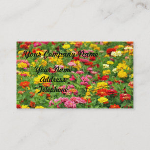 Carte De Visite Lit de fleur coloré de souci