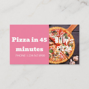 Carte De Visite Livraison de pizza Offre de remise