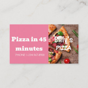 Carte De Visite Livraison de pizza Offre de remise