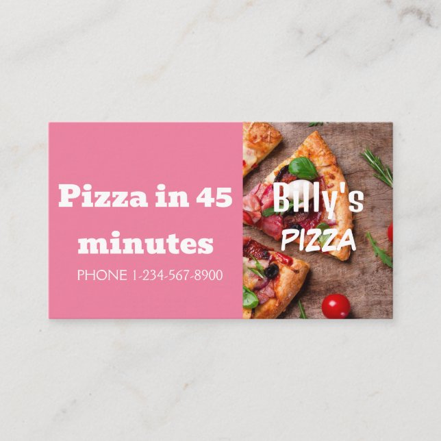 Carte De Visite Livraison de pizza Offre de remise (Devant)