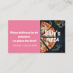 Carte De Visite Livraison de pizza Offre de remise