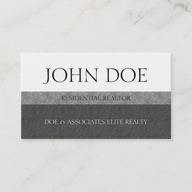 Carte De Visite Livre blanc résidentiel d'agent immobilier d'agent (Devant)