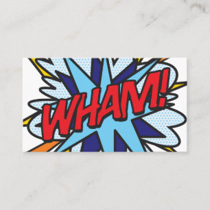 Carte De Visite Livre de bande dessinée rétro amusant WHAM